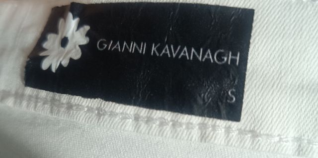 Gianni Kavanagh Vaqueros Blancos Rotos Talla S