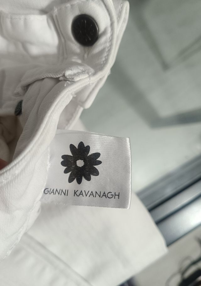 Gianni Kavanagh Vaqueros Blancos Rotos Talla S