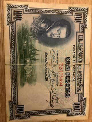 Billete 100 Pesetas 1925 España