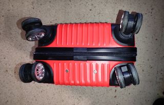 Maleta de cabina roja 4 ruedas extraíbles