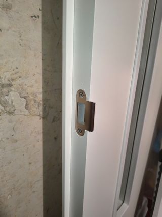 Puerta Madera Lacada Blanca con Cristal
