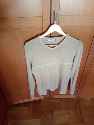 Jersey Cortefiel beige talla M