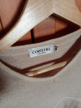 Jersey Cortefiel beige talla M