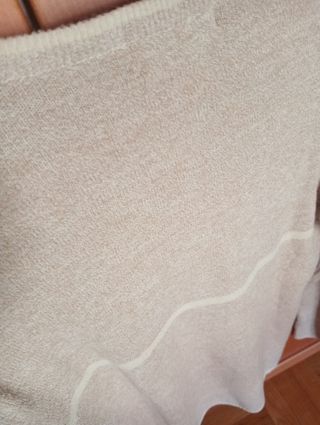 Jersey Cortefiel beige talla M