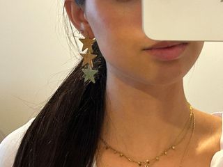 Kimono Azul Hippie con Pendientes y Correa