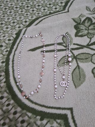 Collar tipo Chanel perlas y oro ( no es Chanel)