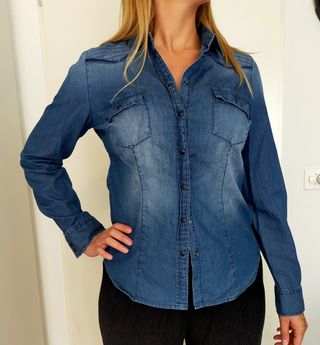 Camisa Vaquera Naf Naf Azul