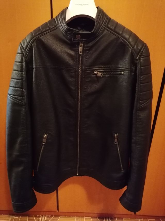 Giacca Pelle Jack&Jones Nera XL