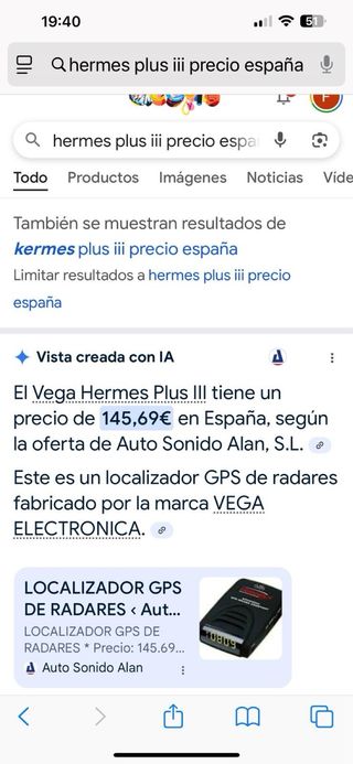 Detector Radar GPS Vega Hermes plus III