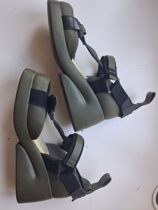 Sandalias Camper Kaah T.39 Verde/Negro