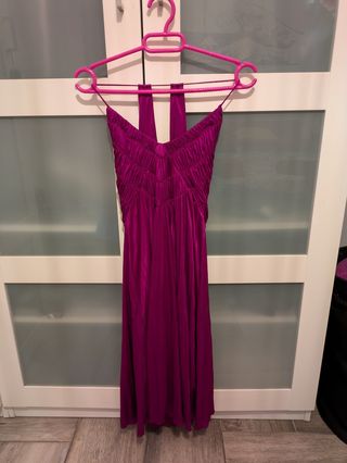 Vestido fiesta/boda Mango morado talla S