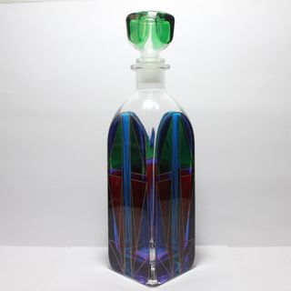 Bottiglia da Liquore in Vetro Colorato, Vintage