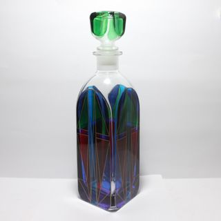 Bottiglia da Liquore in Vetro Colorato, Vintage