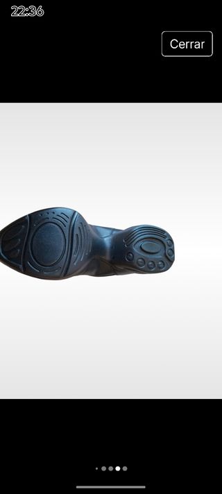 Zapatillas de baile jazz negras de piel