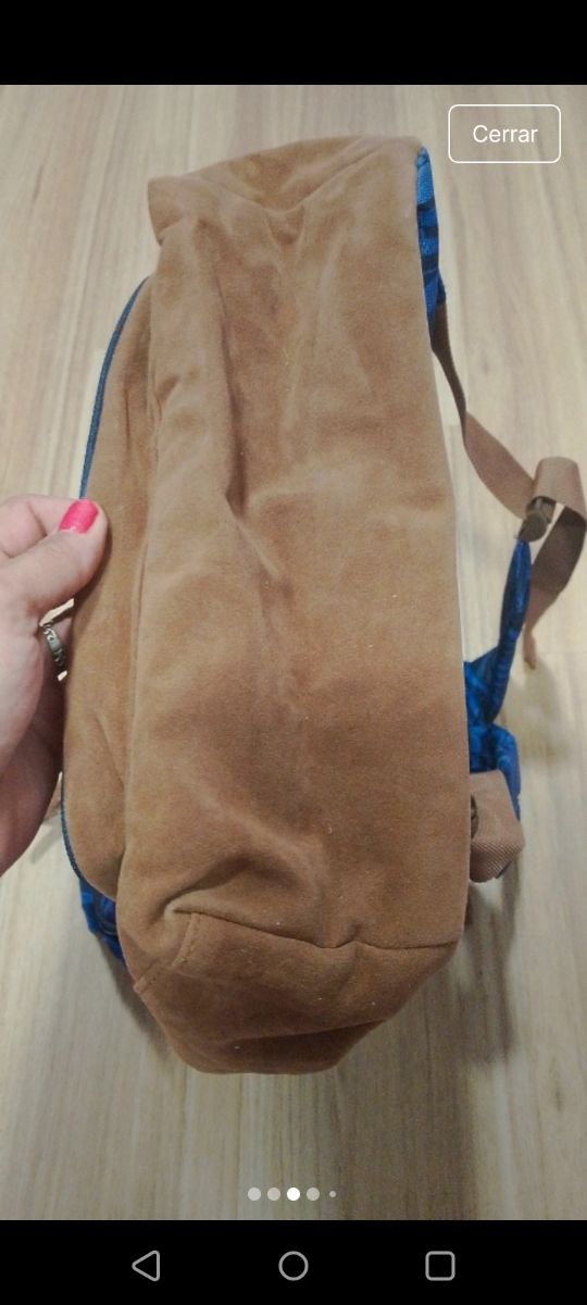 Mochila Roxy Azul, marrón y miradita