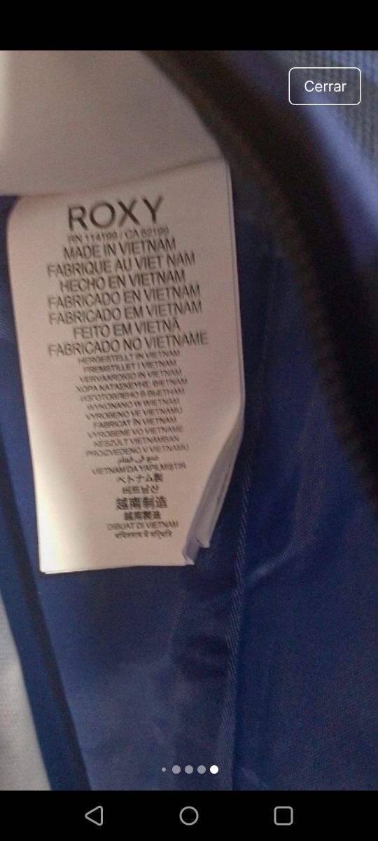 Mochila Roxy Azul, marrón y miradita