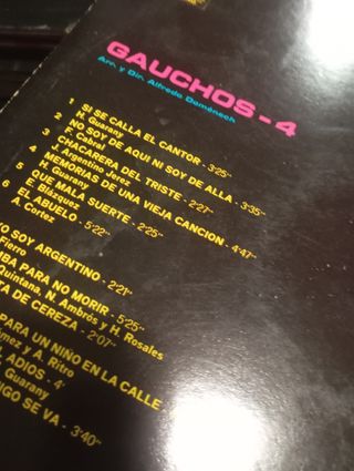 Vinilo LP gauchos 4