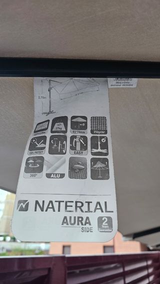 PARASOL BEIGE GRANDES DIMENSIONES