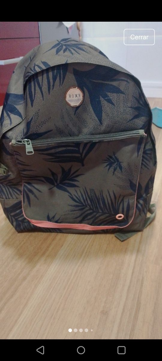 Mochila Roxy Verde y Multicolor