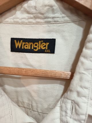 Camisa Wrangler Beige Manga Corta