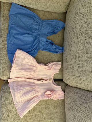 Conjunto de 2 vestidos para bebé de 6-9 meses