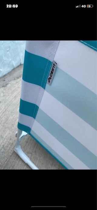 Silla de Playa Azul y Blanca sin estrenar