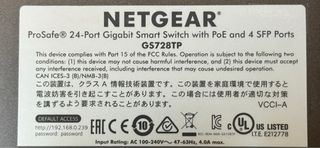 Switch Netgear ProSafe GS728TP