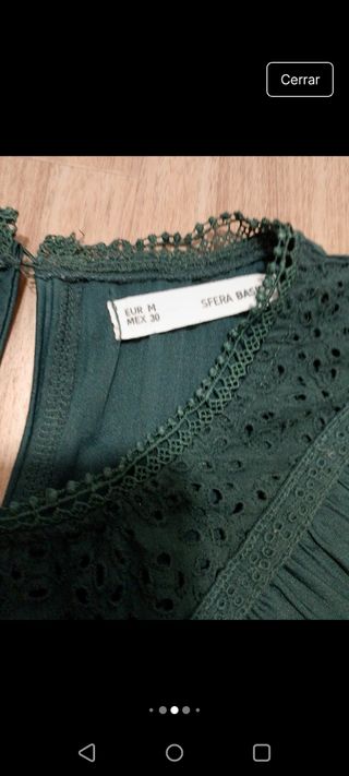 Blusa Sfera Talla M Verde