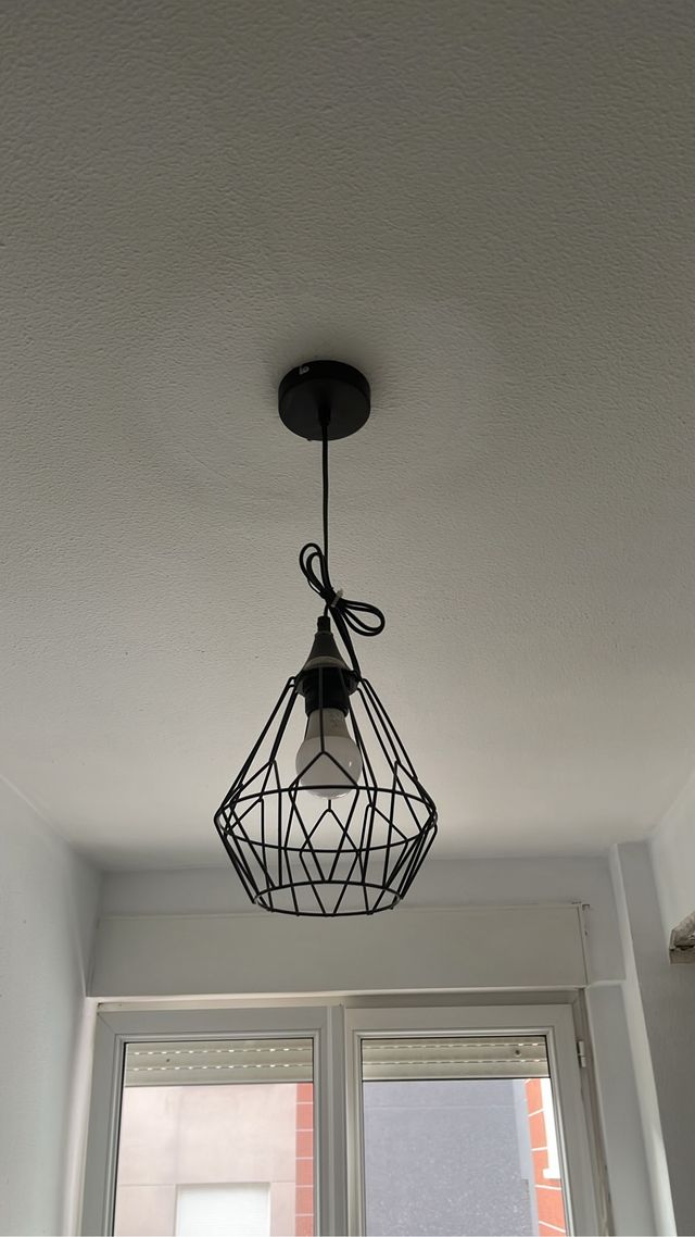 Lámpara Colgante ZMH Negra Metálica