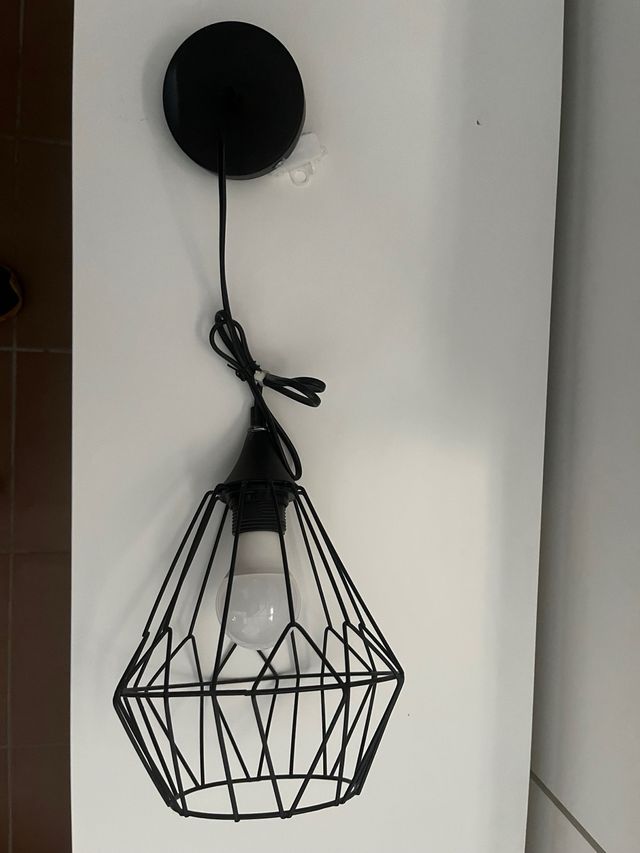 Lámpara Colgante ZMH Negra Metálica