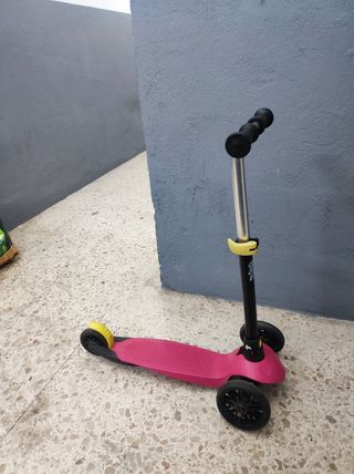 Patín infantil 3 ruedas rosa