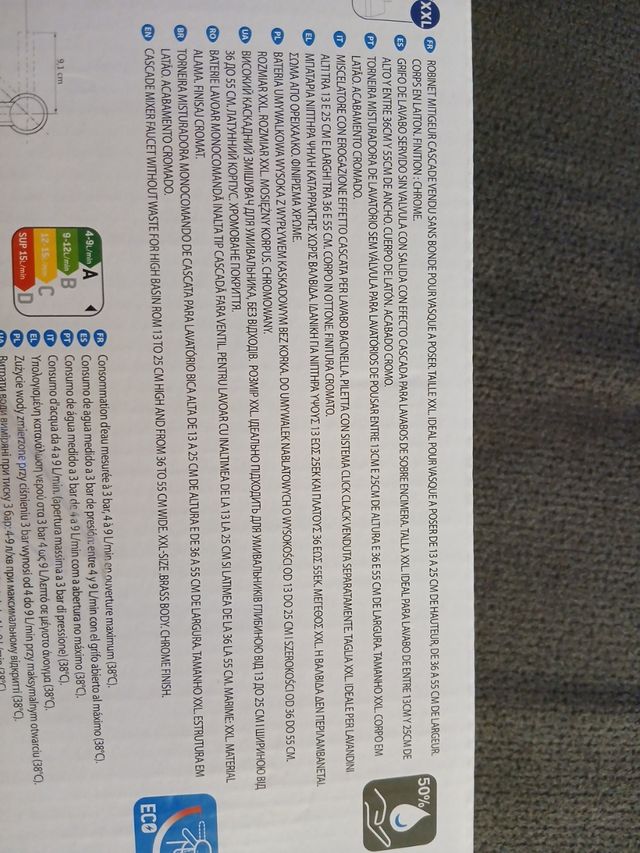 Grifo de sobre encimera Sensea nuevo