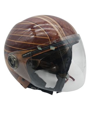 Casco Moto Vintage Madera