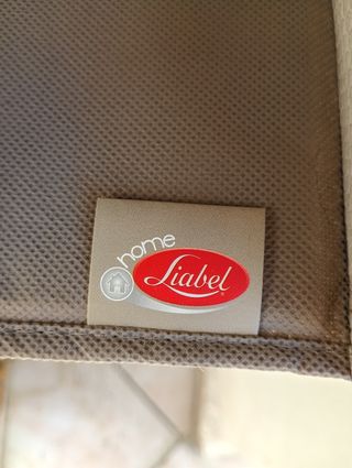 Porta scarpe in tessuto beige/grigio