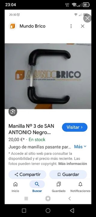 Manilla puerta trastero