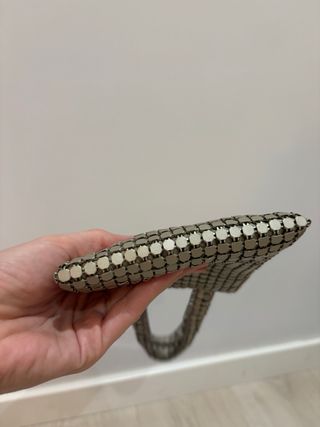 ZARA minibolso malla metálico fiesta sin estrenar