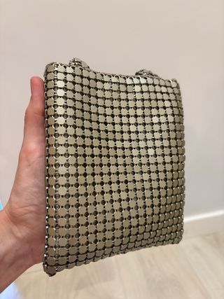 ZARA minibolso malla metálico fiesta sin estrenar