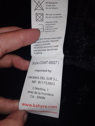 Kahyra talla L-XL Abrigo acampanado
