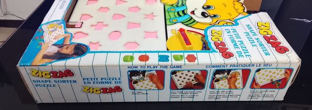 Zig Zag Shape Sorter Puzzle Vintage