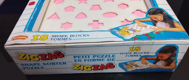 Zig Zag Shape Sorter Puzzle Vintage
