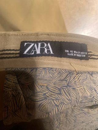 Pantalón corto de loneta beige