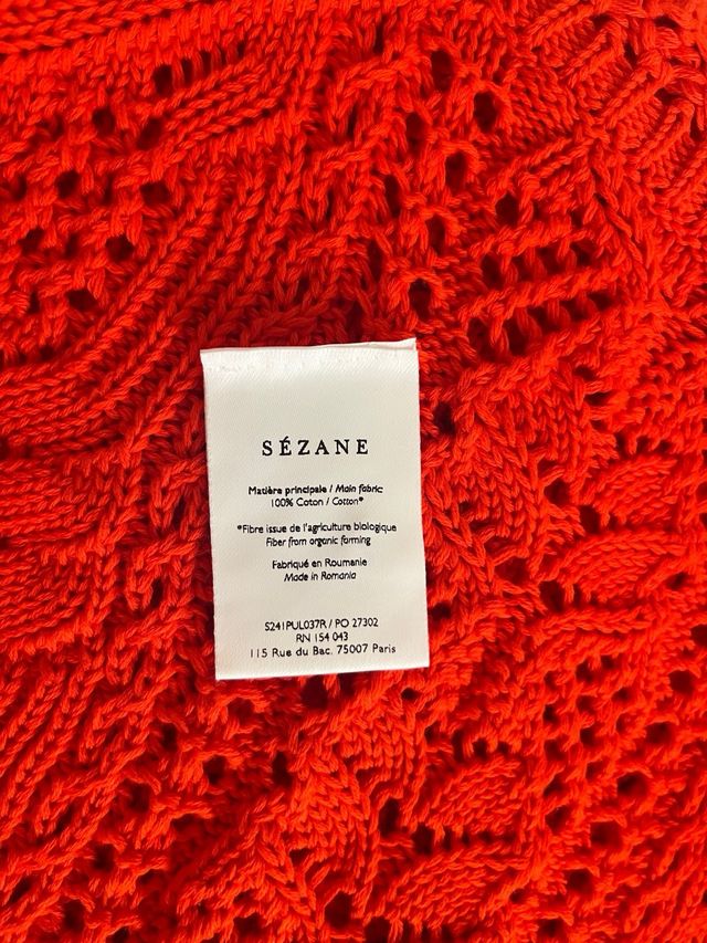 Jersey Sézane Zachary Coral Talla M