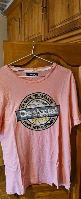 Camiseta Desigual Rosa Global Traveller