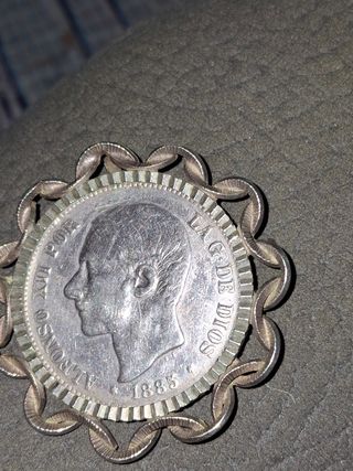 Moneda Alfonso XII 5 Pesetas 1885