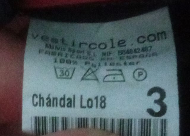 Chaqueta chándal escolar niñ@