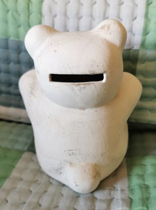 Salvadanaio Orsetto Bianco e Oro