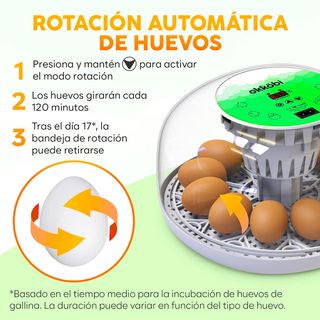 NUEVO | OKKOBI M12 INCUBADORA AUTOMATICA 12/24 HUE