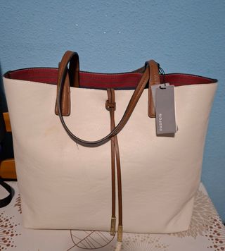 Bolso de hombro Parfois beige