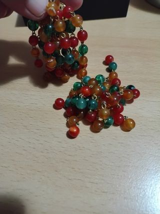 Orecchini bigiotteria arancioni e rossi