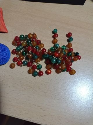 Orecchini bigiotteria arancioni e rossi